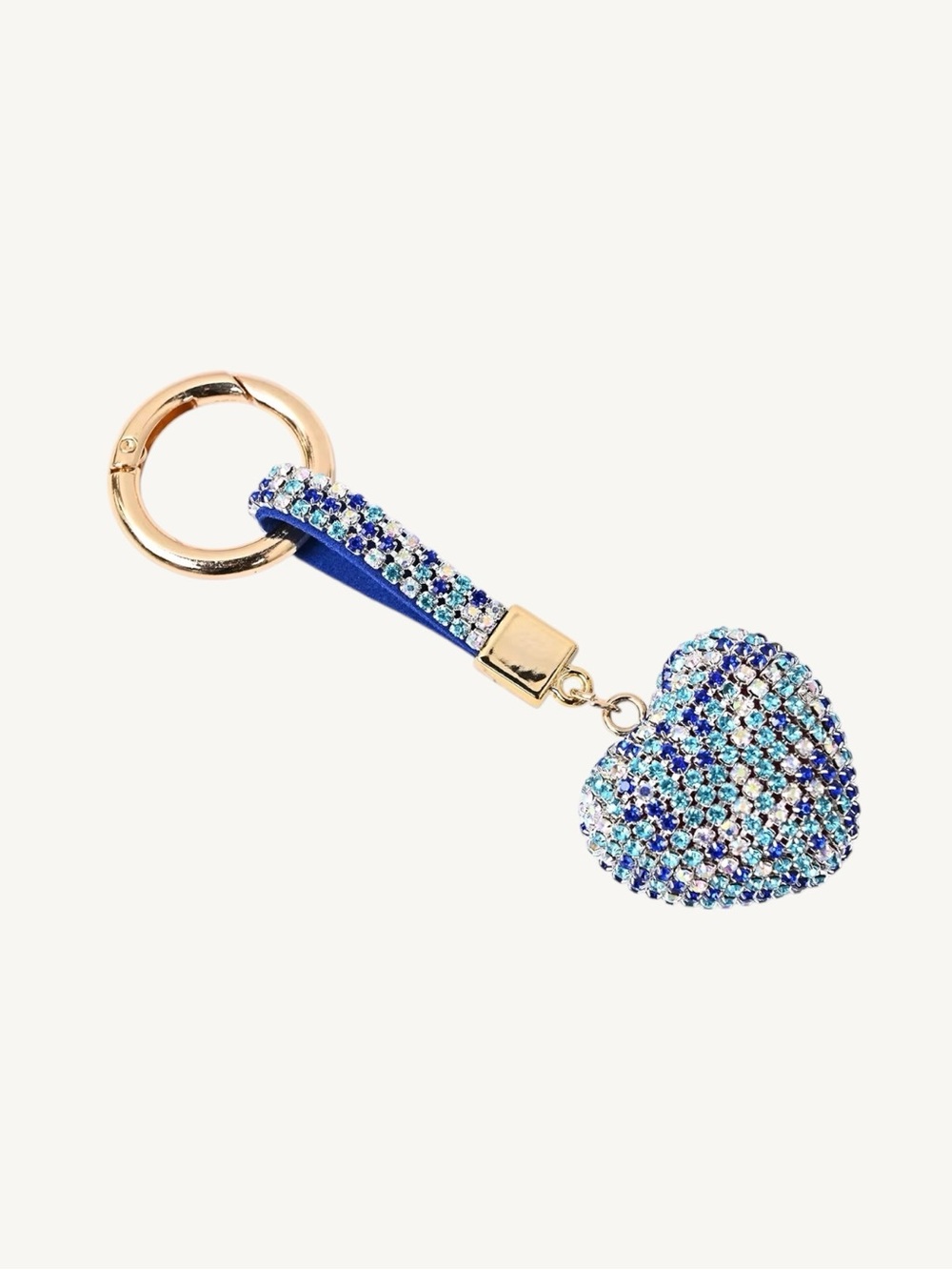 Crystal Rhinestone Heart Bag Charm Keychain | Purse Charm | Handbag Accessory